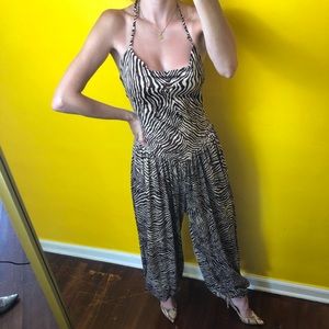 Vintage Animal Print Jumpsuit